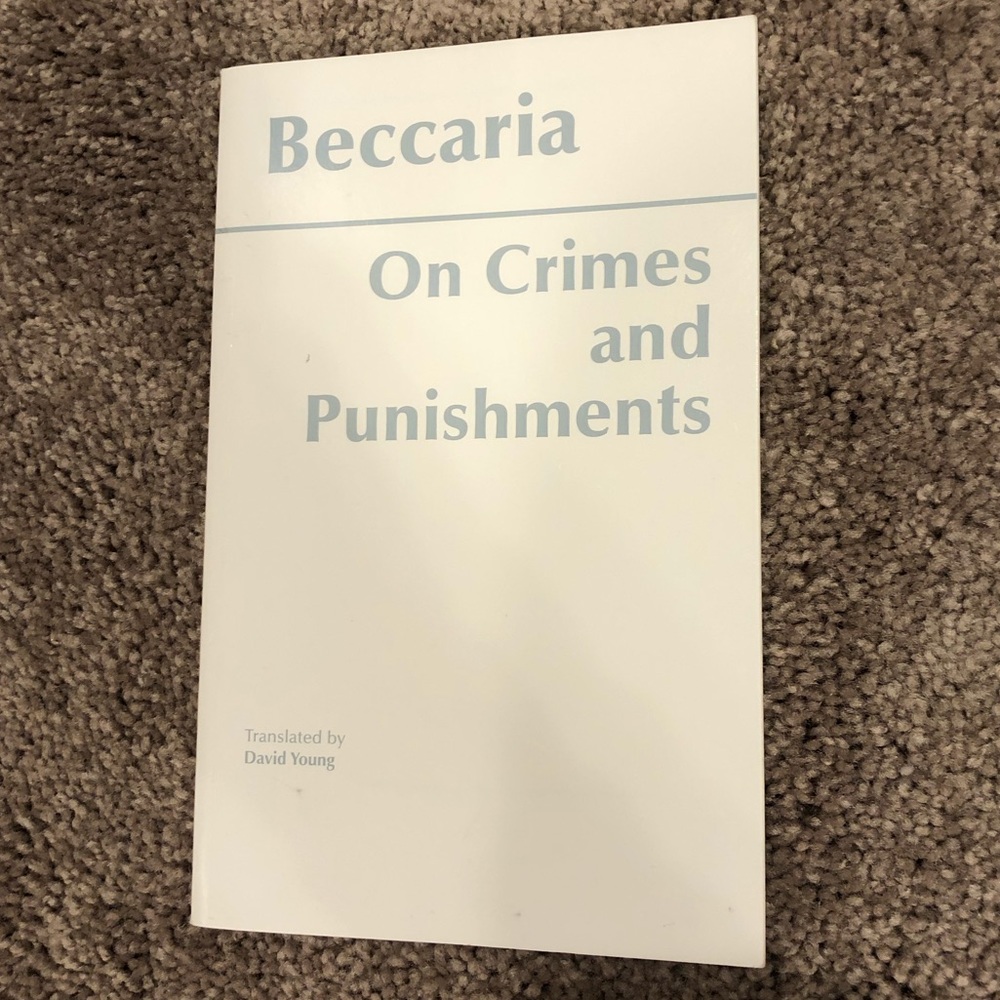 BOOK - Beccaria - On Crimes and Punishment